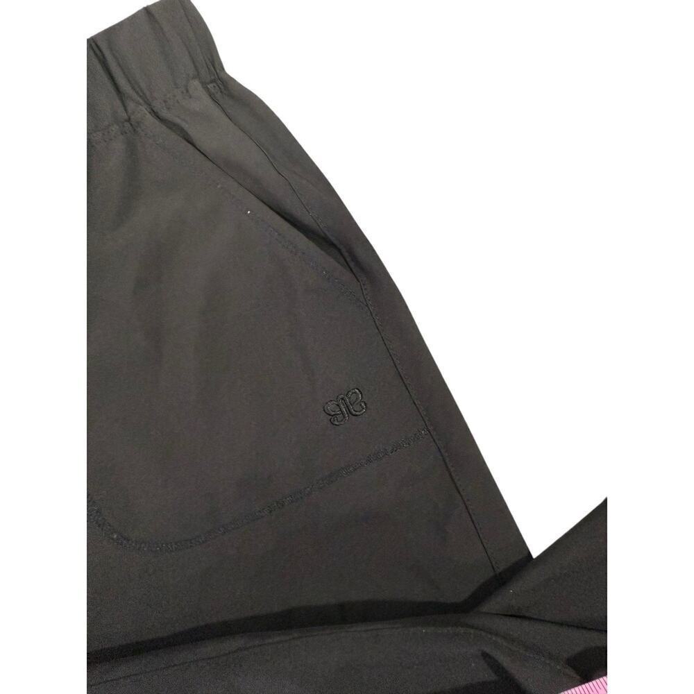 Albion Fit Lightweight Black Drawstring Joggers Nylon Spandex Cropped Womens M - Picture 7 of 7